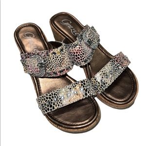 Grazie Sparkle Wedge Sandals